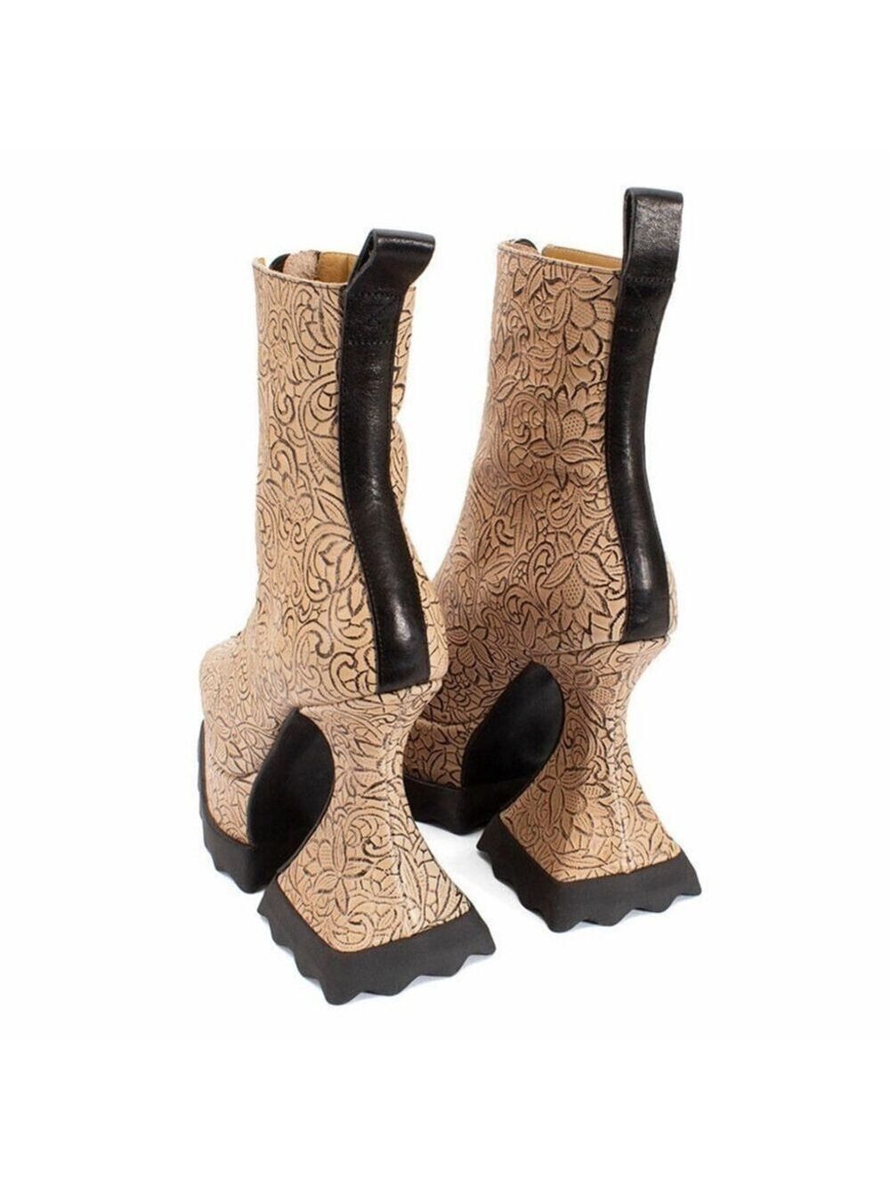 John Fluevog MUNSTER MAX PETUNIA MID-CALF PLATFORM BOOTS Size 9 - Picture 3 of 16